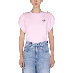DEPARTMENT FIVE Graphic Cotton T-Shirt Women PINK T-Shirts & Tops